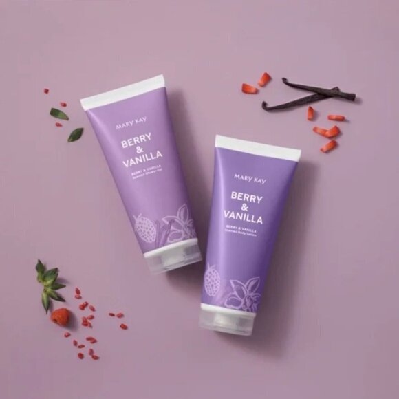 NEW Mary Kay ~ Berry & Vanilla Body Lotion & Shower Gel Set - Picture 1 of 4